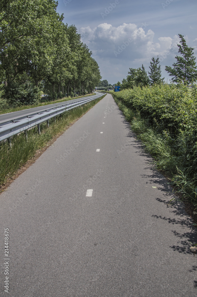 Biycle Path At The Netherlands