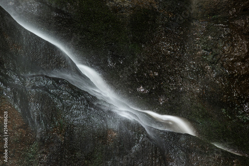 Beautiful peaceful long exposure waterfall detail intimate landscape image photo