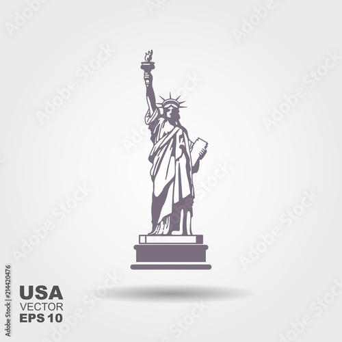 Liberty Statue Icon Illustration