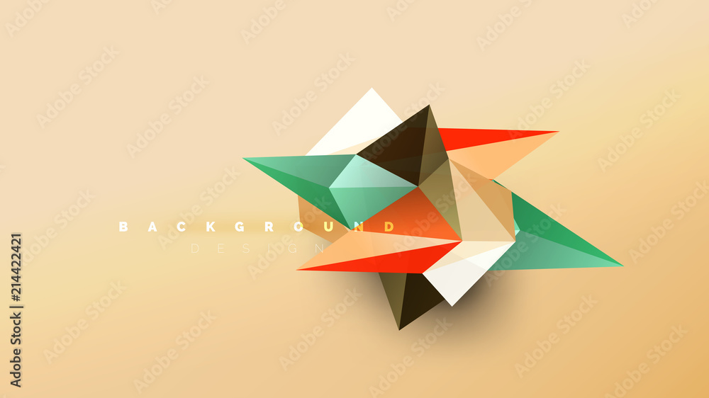 Abstract background - geometric origami style shape composition, triangular low poly design concept. Colorful trendy minimalistic illustration Abstract background - geometric origami style shape composition, triangular low poly design concept. Colorful trendy minimalistic illustration