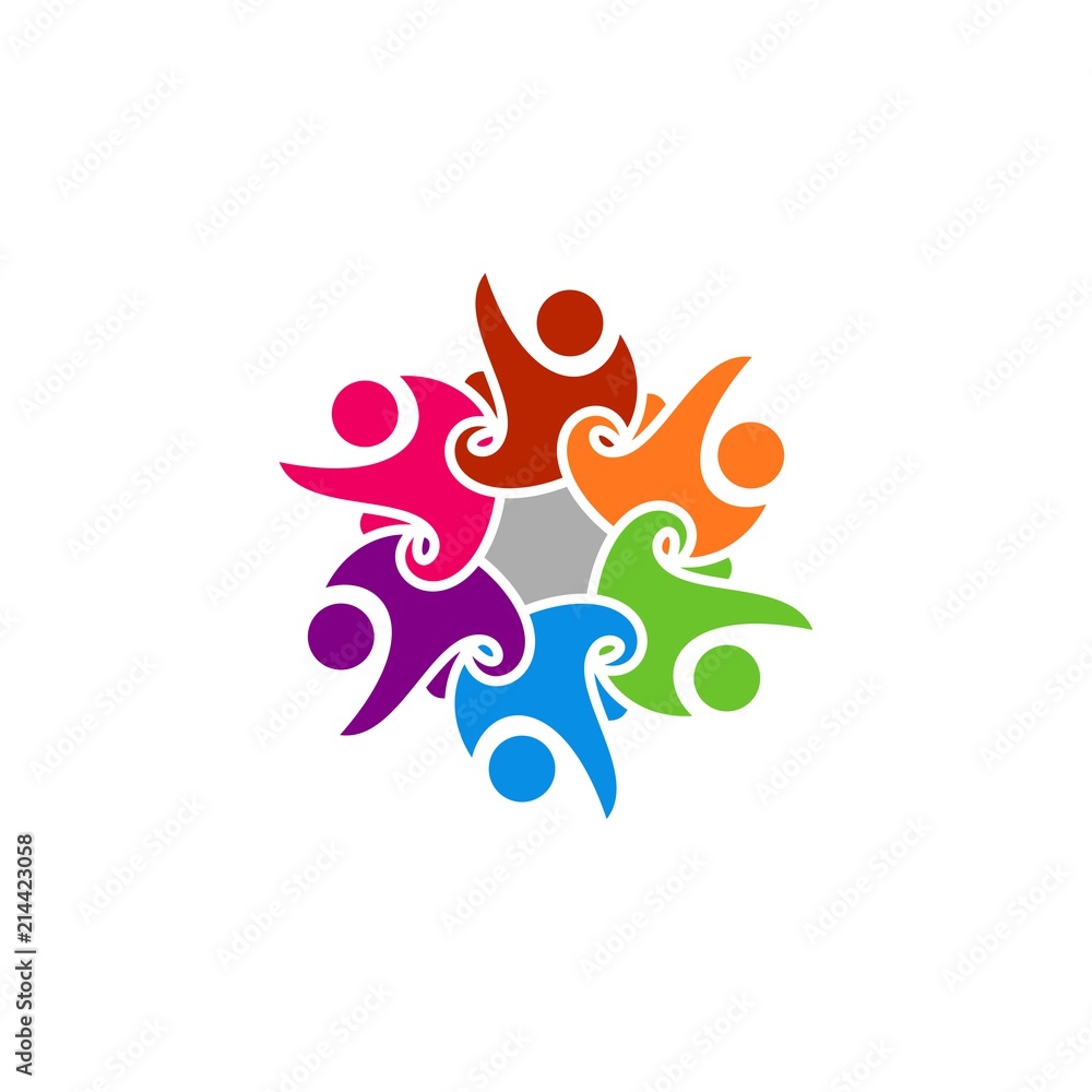 Abstract happy people logo. Abstract happy people logo.