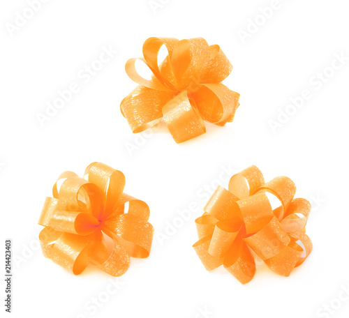 Decorational tape bow isolated