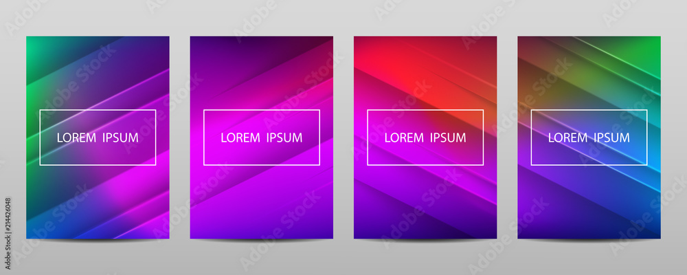 Covers with minimal design. Geometric backgrounds for your design. Vector template.