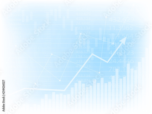 Business candle stick graph chart of stock market investment trading . Bullish point, Trend of graph. Vector illustration