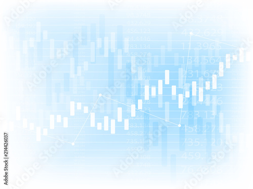 Business candle stick graph chart of stock market investment trading . Bullish point, Trend of graph. Vector illustration