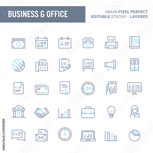 Business & Office Vector Icon Set (EPS 10)