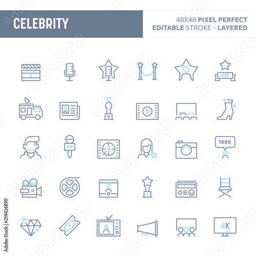 Celebrity Minimal Vector Icon Set (EPS 10)