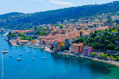 Stunning views of the small town of Villefranche-sur-Mer. French Riviera. Cote d'Azur. © alexanderkonsta