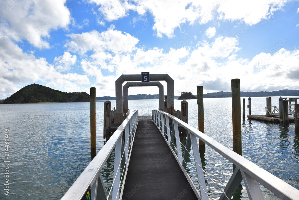 Obraz premium bootssteg in Paihia bei der Bay of Islands