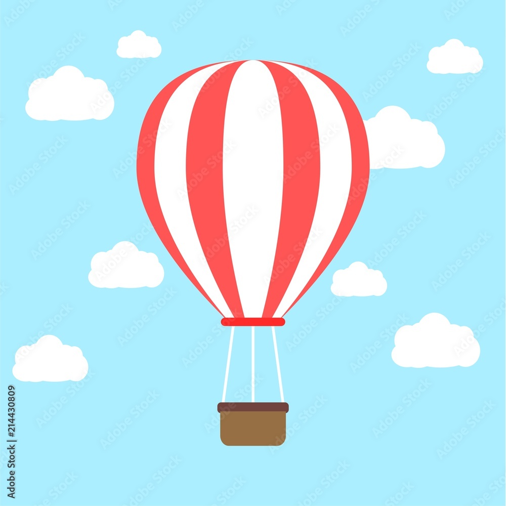 Fototapeta premium Vector hot air balloon icon