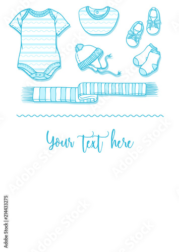Illustration of baby items