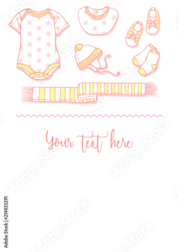 Illustration of baby items
