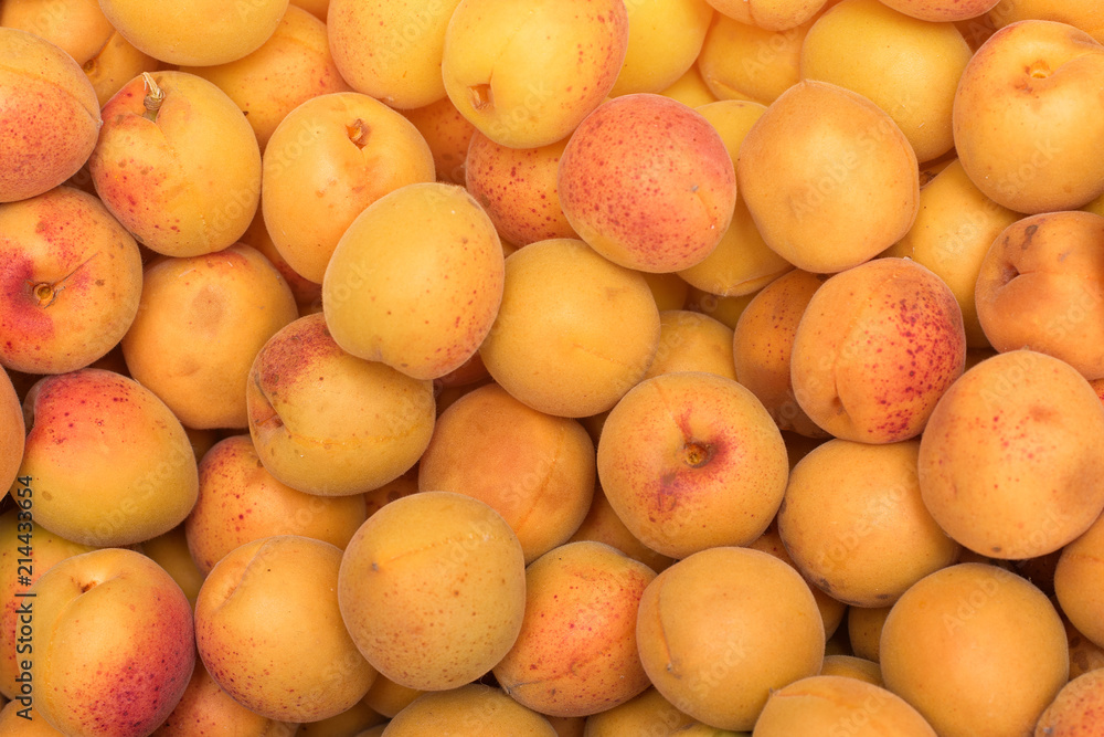 Background of ripe apricot. Close up