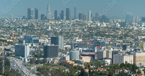 Los Angeles and Hollywood Skyline Time Lapse