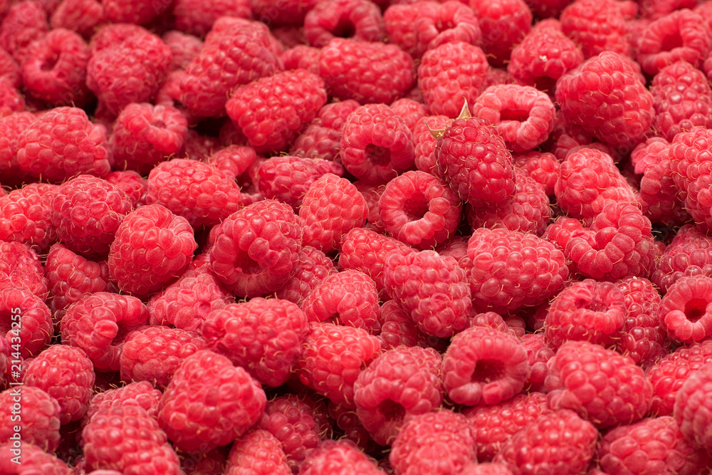 Background of ripe raspberries. Close up Background of ripe raspberries. Close up