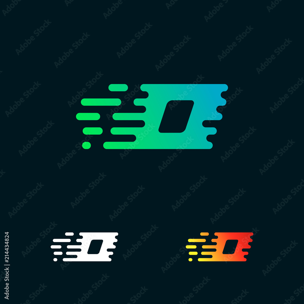 letter O modern speed shapes logo design vector letter O modern speed shapes logo design vector