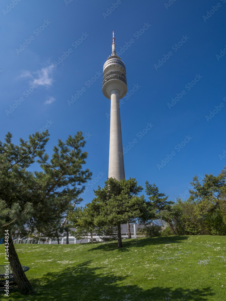 Olympic Tower in the Olympic Park, Munich, Bavaria, Germany, Europe