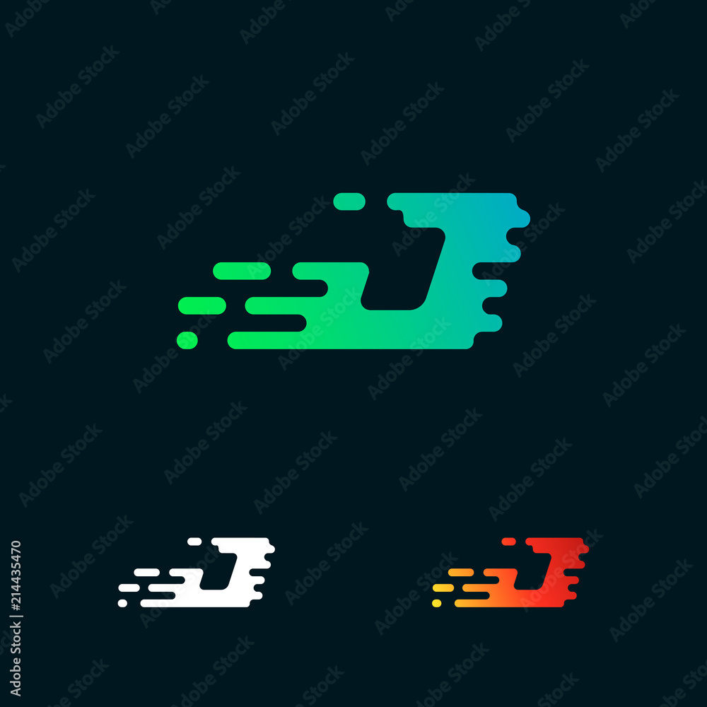 letter J modern speed shapes logo design vector letter J modern speed shapes logo design vector
