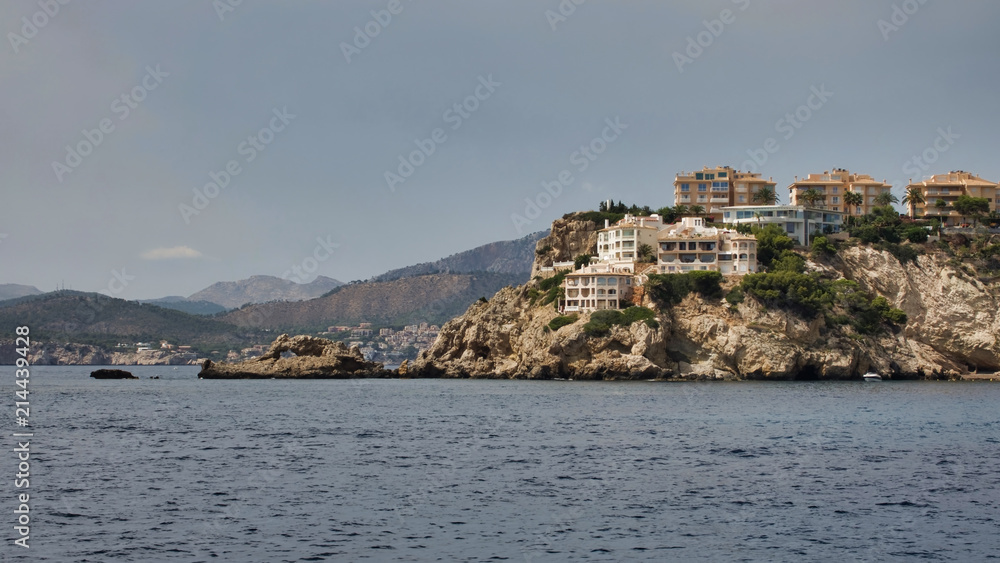The coast on the south side of the island of Mallorca. The coast on the south side of the island of Mallorca.