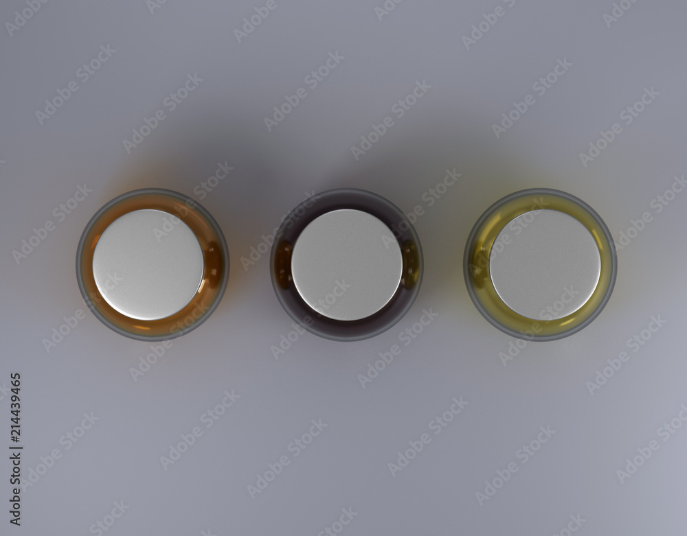 3 glasses of jars with honey top view 3 glasses of jars with honey top view