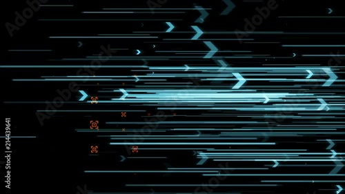 Wallpaper Mural 4K Arrow moving forward Abstract background particle and lighting effect floating and flow with dark and grain processed Torontodigital.ca