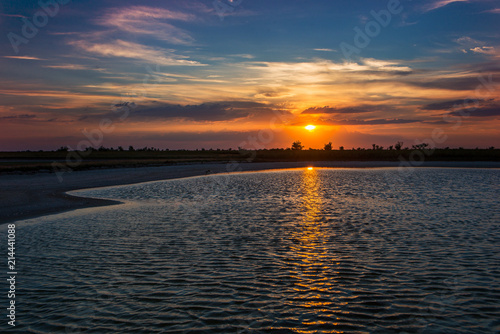 Sunset - the moment of disappearance of the upper edge of the star