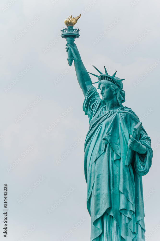 Fototapeta premium Freiheitsstatue New York City - Porträt seitlich