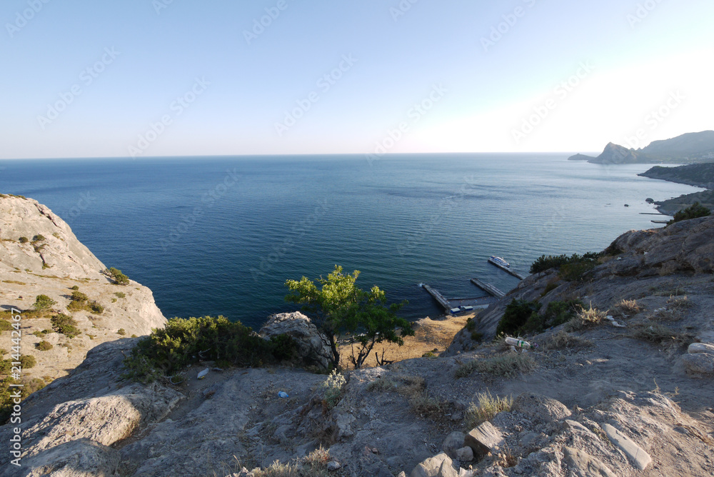 panorama from the cliff to the Black Sea