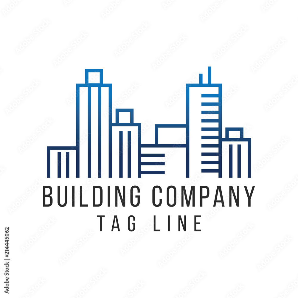 Line Building Logo Design