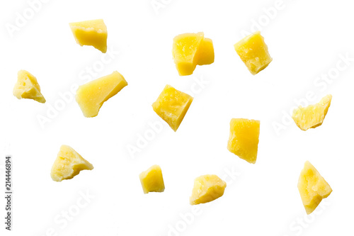 shredded parmesan cheese isolated