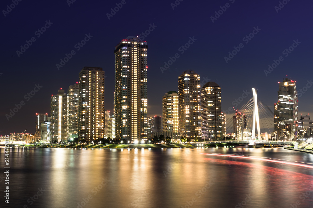 Obraz premium tokyo night view