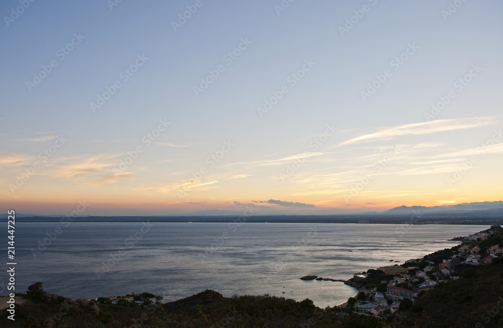 Bucht von Canyelles im Abendlicht, Rosas, Costa Brava; Katalonien; Spanien; Mittelmeer Bucht von Canyelles im Abendlicht, Rosas, Costa Brava; Katalonien; Spanien; Mittelmeer