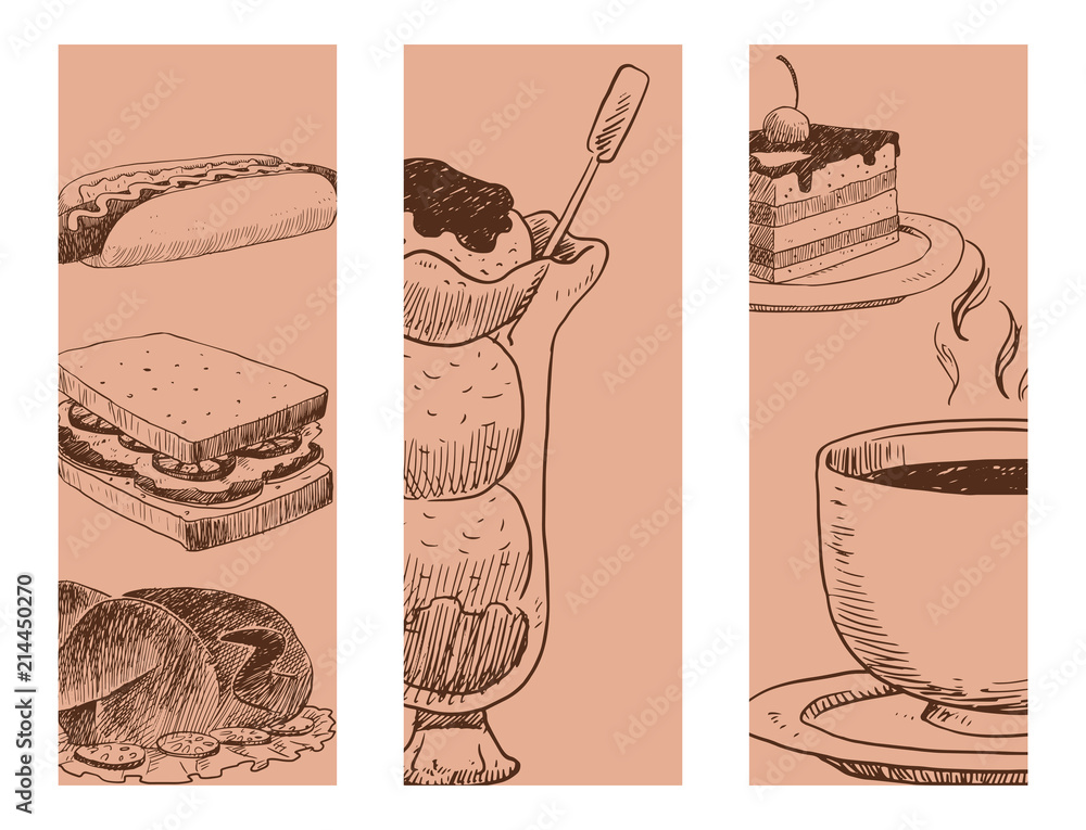 Φωτογραφία Food sketch vector banner natural menu restaurant fresh hand drawn product and kitchen doodle meal cooking cuisine sketchy organic illustration