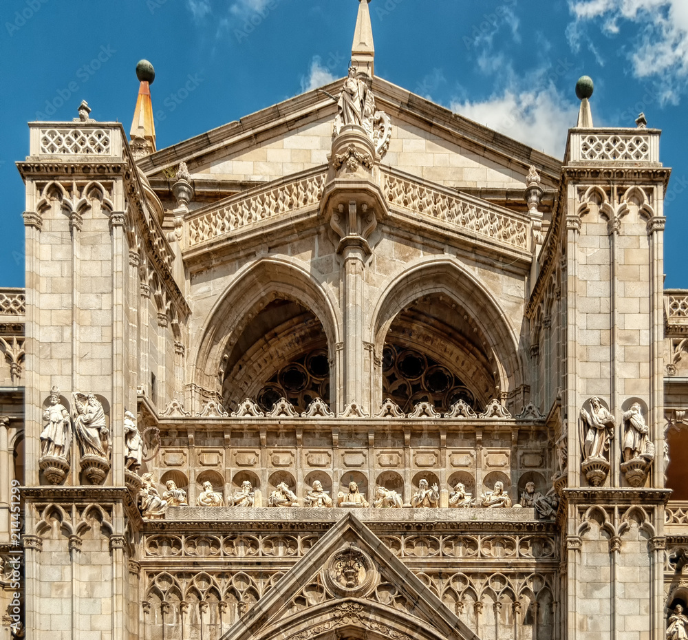 Puerta principal de la catedral de Toledo, detalle