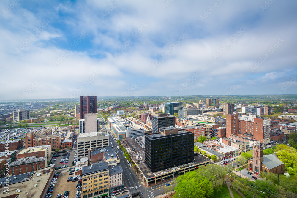 Fototapeta premium View of downtown New Haven, Connecticut