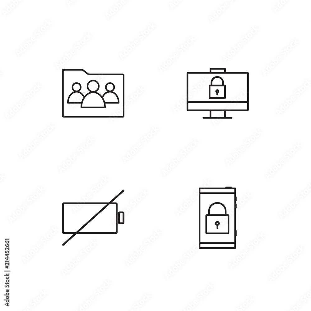 Cyber Security linear icons set. Simple outline vector icons Cyber Security linear icons set. Simple outline vector icons