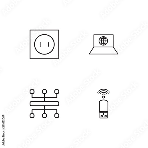 Electrical Devices linear icons set. Simple outline vector icons
