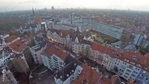 Wallpaper Mural Aerial view of List in Hanover Hannover Germany on misty cloudy day Torontodigital.ca