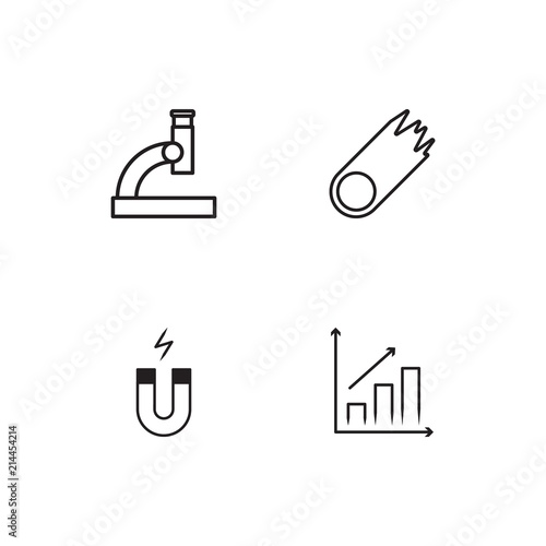 Science linear icons set. Simple outline vector icons