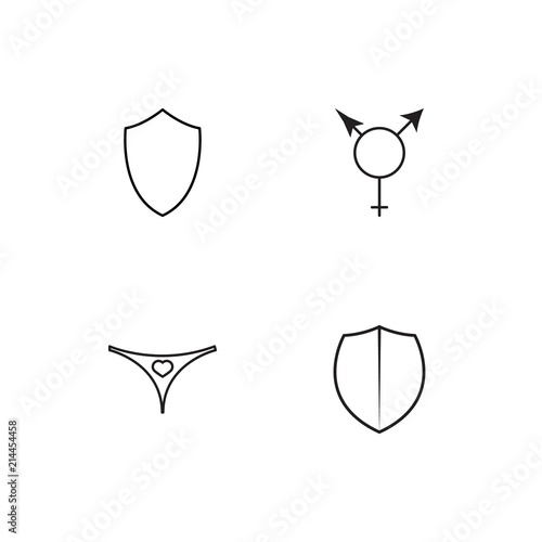Sex linear icons set. Simple outline vector icons