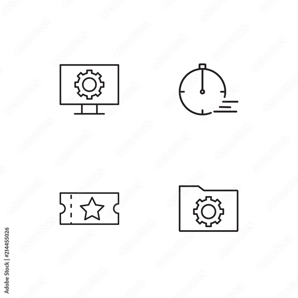 Time linear icons set. Simple outline vector icons Time linear icons set. Simple outline vector icons