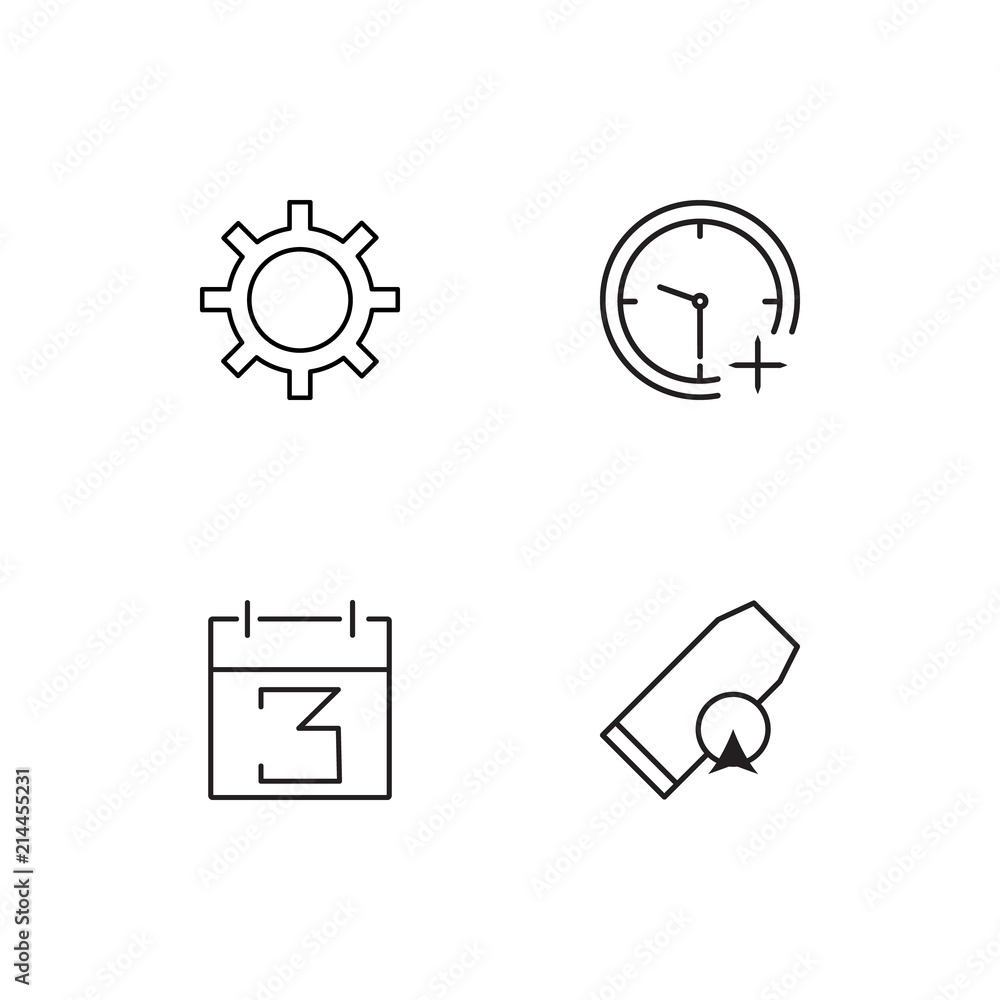 Time linear icons set. Simple outline vector icons Time linear icons set. Simple outline vector icons