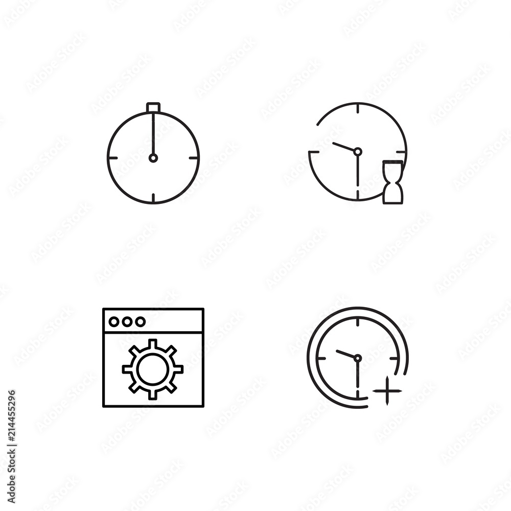 Time linear icons set. Simple outline vector icons Time linear icons set. Simple outline vector icons