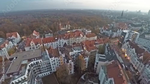 Wallpaper Mural Aerial view of forest Eilenriede in List Hanover Hannover Germany on misty cloudy day Torontodigital.ca