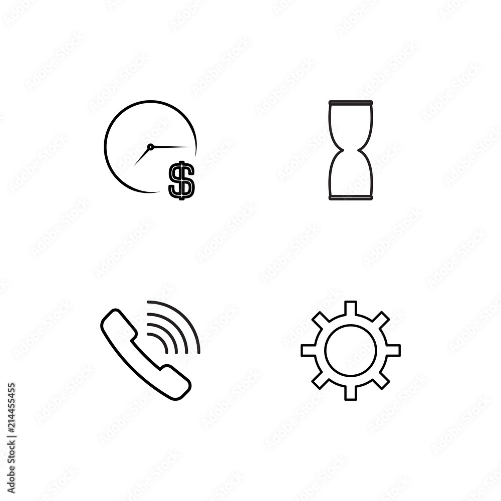Time linear icons set. Simple outline vector icons Time linear icons set. Simple outline vector icons
