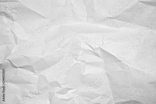 Background with white crumpled paper texture