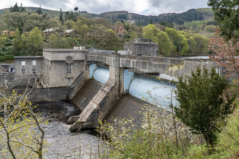 Dam and powerstation in Pitlochry Scotland