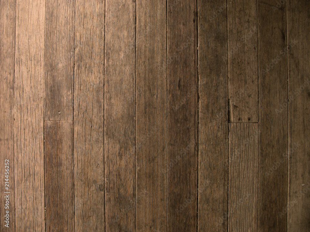 Naklejka premium Wooden floor with brown Board texture background pictures