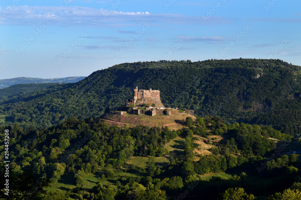 A beautiful medieval castle in the mountains, in Auvergne,France.