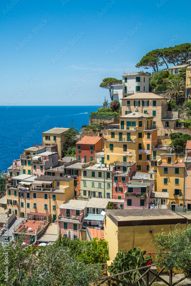 Riomaggiore Village, Cinque Terre Coast,  Italy.